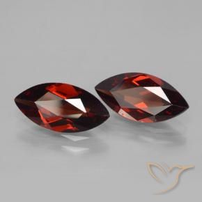 3.94 ctw Red Pyrope Garnet Stones, Natural Pyrope Garnet in Marquise Facet Shape for Sale