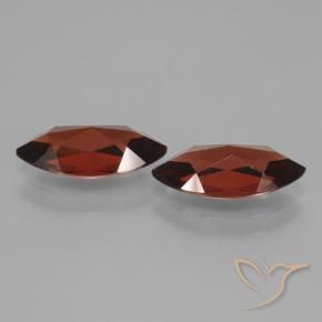 Pyrope Garnet Gemstones in 12.2 x 6.1 mm Size for Sale, Pyrope Garnet Stones in Deep Red Color