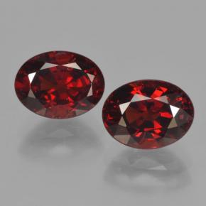 3.60 ctw Red Pyrope Garnet Gemstones, Pyrope Garnet Gems in Oval Facet Shape for Sale.