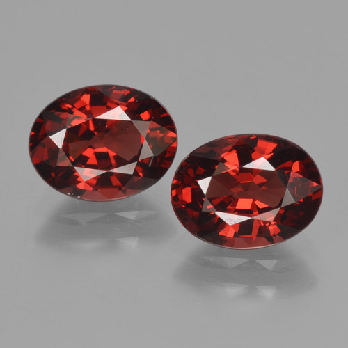 Deep Blood Red Гранат Пироп Камень - 1.5ct Фасетный Овал (ID: 465957)