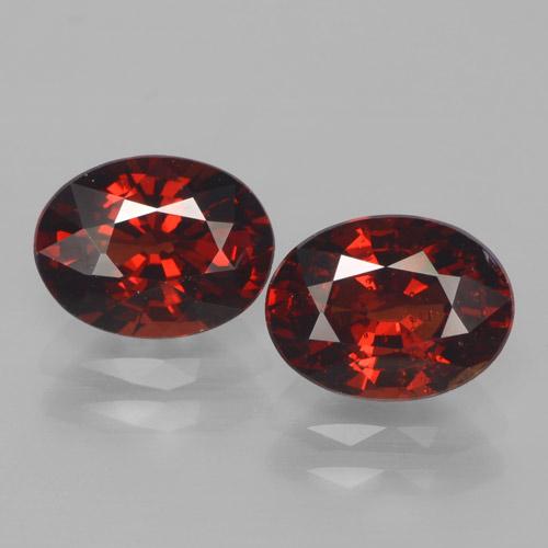 Dark Red Pyrope Garnet Gem - 1.6ct Oval Facet (ID: 465987)