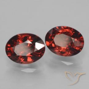 3.28 ctw Red Pyrope Garnet Stones, Natural Pyrope Garnet in Oval Facet Shape for Sale