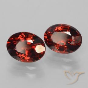 3.46 ctw Red Pyrope Garnet Stones, Natural Pyrope Garnet in Oval Facet Shape for Sale
