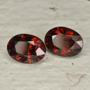 3.39 ctw Red Pyrope Garnet Stones, Natural Pyrope Garnet in Oval Facet Shape for Sale
