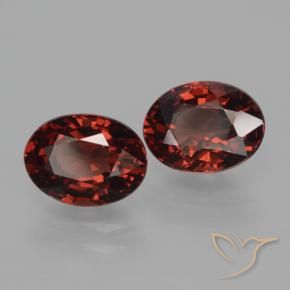 3.65 ctw Red Pyrope Garnet Stones, Natural Pyrope Garnet in Oval Facet Shape for Sale