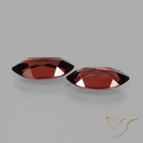Pyrope Garnet Gemstones in 12 x 6 mm Size for Sale, Pyrope Garnet Stones in Deep Red Color