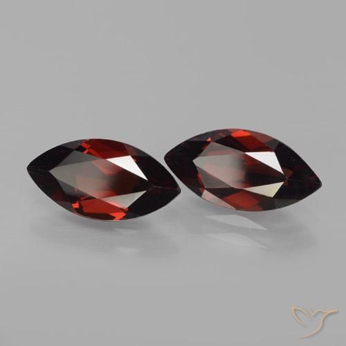 4.14 ctw Red Pyrope Garnet Stones, Natural Pyrope Garnet in Marquise Facet Shape for Sale