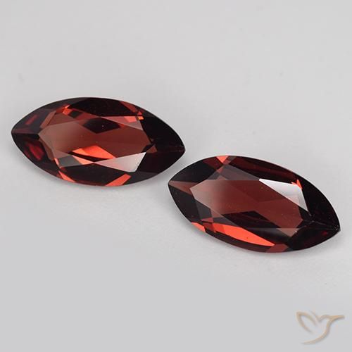 3.78 ctw Red Pyrope Garnet Stones, Natural Pyrope Garnet in Marquise Facet Shape for Sale