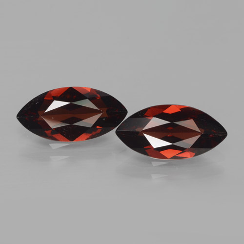 Deep Red Pyrope Garnet Gem - 1.9ct Marquise Facet (ID: 466129)