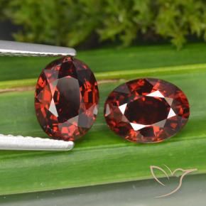 3.40 ctw Red Pyrope Garnet Stones, Natural Pyrope Garnet in Oval Facet Shape for Sale