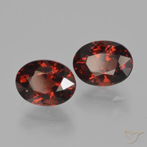 3.55 ctw Red Pyrope Garnet Stones, Natural Pyrope Garnet in Oval Facet Shape for Sale