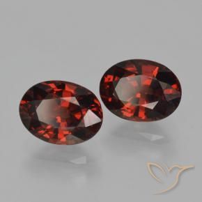 3.43 ctw Red Pyrope Garnet Stones, Natural Pyrope Garnet in Oval Facet Shape for Sale