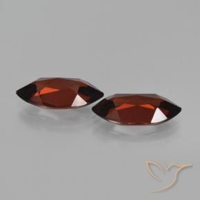 Pyrope Garnet Gemstones in 12.1 x 6.1 mm Size for Sale, Pyrope Garnet Stones in Deep Red Color