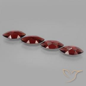 Pyrope Garnet Gemstones in 11.7 x 5.9 mm Size for Sale, Pyrope Garnet Stones in Deep Red Color