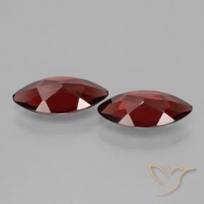 Pyrope Garnet Gemstones in 12 x 6.1 mm Size for Sale, Pyrope Garnet Stones in Deep Red Color