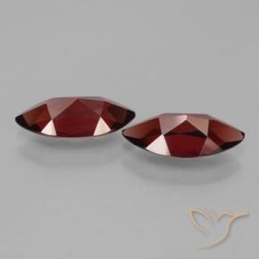 Pyrope Garnet Gemstones in 12.1 x 6 mm Size for Sale, Pyrope Garnet Stones in Deep Blood Red Color