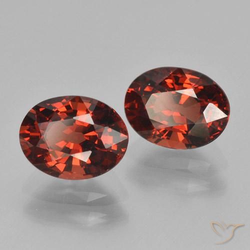 3.29 ctw Red Pyrope Garnet Stones, Natural Pyrope Garnet in Oval Facet Shape for Sale