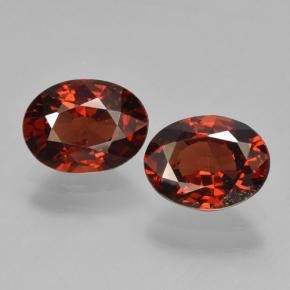 Medium Red Гранат Пироп Камень - 1.4ct Фасетный Овал (ID: 466287)