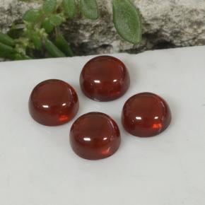 Dark Red Pyrope Garnet Gem - 0.5ct Round Cabochon (ID: 467477)