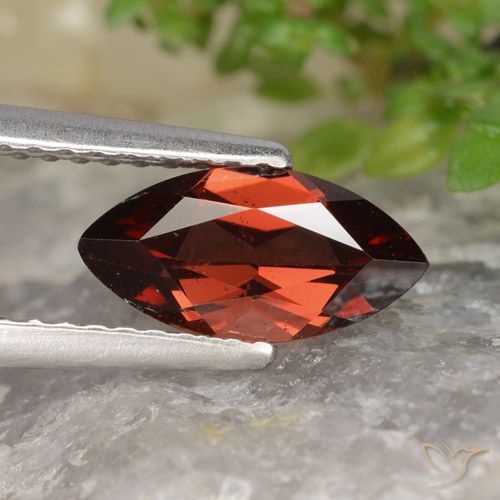 1.17ct Natural Medium Red Pyrope Garnet, Marquise, VVS-VS