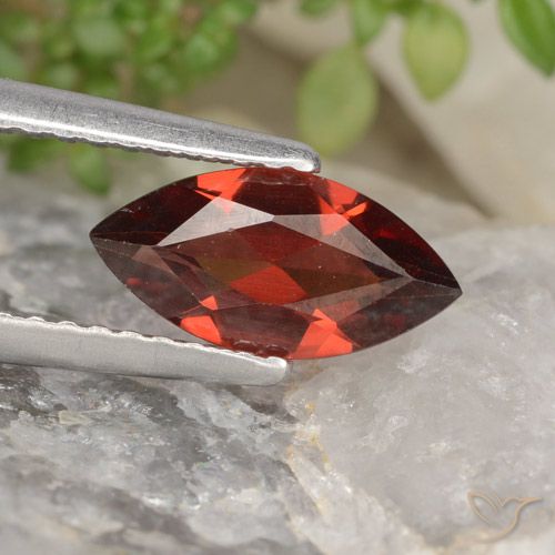 1.16ct Natural Deep Red Pyrope Garnet, Marquise, VVS-VS