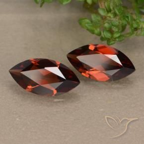 2.25 ctw Red Pyrope Garnet Stones, Natural Pyrope Garnet in Marquise Facet Shape for Sale