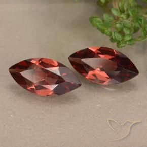 2.09 ctw Red Pyrope Garnet Stones, Natural Pyrope Garnet in Marquise Facet Shape for Sale