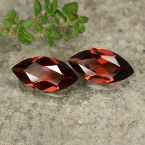 2.36 ctw Red Pyrope Garnet Stones, Natural Pyrope Garnet in Marquise Facet Shape for Sale