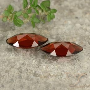Pyrope Garnet Gemstones in 10.1 x 5.1 mm Size for Sale, Pyrope Garnet Stones in Dark Red Color