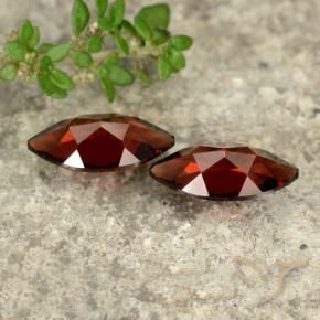 Pyrope Garnet Gemstones in 10 x 5 mm Size for Sale, Pyrope Garnet Stones in Dark Red Color