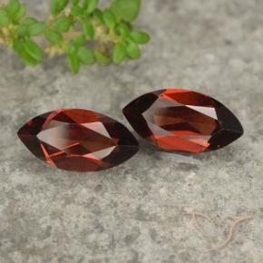 2.48 ctw Red Pyrope Garnet Stones, Natural Pyrope Garnet in Marquise Facet Shape for Sale