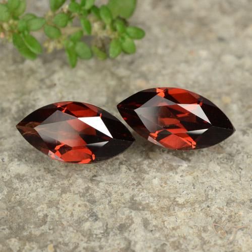 2.82 ctw Red Pyrope Garnet Stones, Natural Pyrope Garnet in Marquise Facet Shape for Sale
