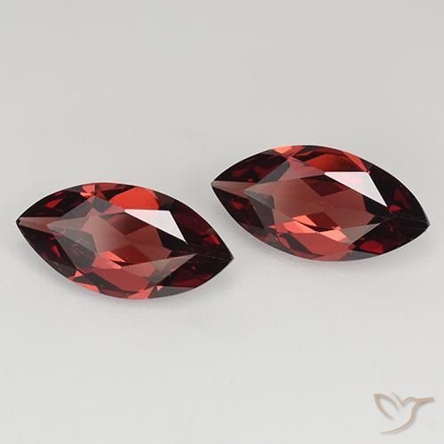 2.17 ctw Red Pyrope Garnet Stones, Natural Pyrope Garnet in Marquise Facet Shape for Sale