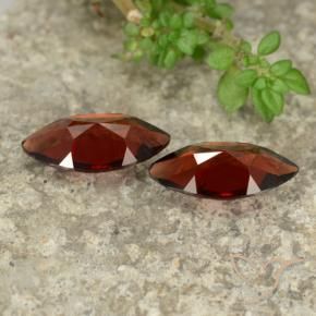 Pyrope Garnet Gemstones in 10.2 x 5.1 mm Size for Sale, Pyrope Garnet Stones in Dark Red Color