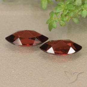 Pyrope Garnet Gemstones in 10 x 5.2 mm Size for Sale, Pyrope Garnet Stones in Merlot Red Color