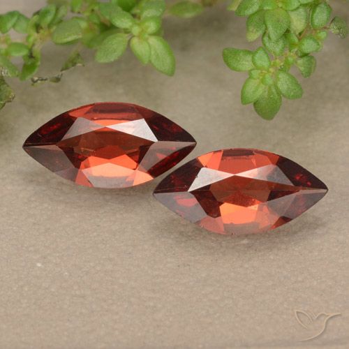 1.68 ct Marquise Cut Pyrope Garnet, 9.9 x 4.9 mm From Mozambique, Photo A