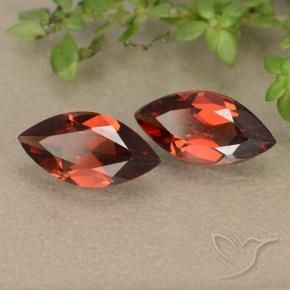 2.15 ctw Red Pyrope Garnet Stones, Natural Pyrope Garnet in Marquise Facet Shape for Sale