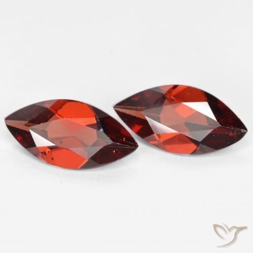2.16 ctw Red Pyrope Garnet Stones, Natural Pyrope Garnet in Marquise Facet Shape for Sale