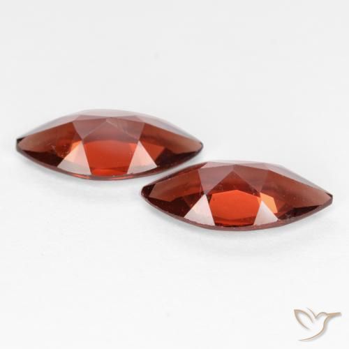 Pyrope Garnet Gemstones in 10 x 5.1 mm Size for Sale, Pyrope Garnet Stones in Dark Red Color