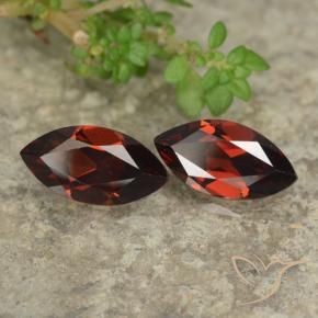 2.69 ctw Red Pyrope Garnet Stones, Natural Pyrope Garnet in Marquise Facet Shape for Sale