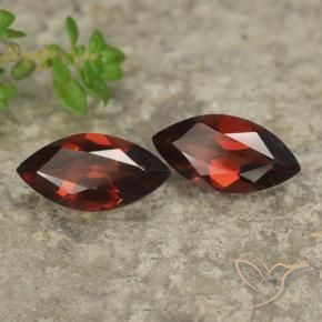 2.37 ctw Red Pyrope Garnet Stones, Natural Pyrope Garnet in Marquise Facet Shape for Sale
