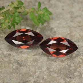 Rojo medio Granate Piropo Gema - 1.2ct Forma marquesa (ID: 479082)