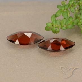 Pyrope Garnet Gemstones in 9.9 x 5.1 mm Size for Sale, Pyrope Garnet Stones in Medium Red Color
