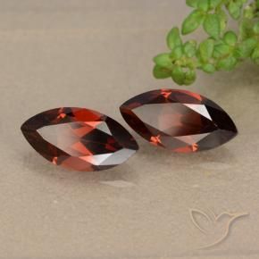 2.66 ctw Red Pyrope Garnet Stones, Natural Pyrope Garnet in Marquise Facet Shape for Sale