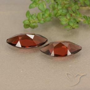 Pyrope Garnet Gemstones in 10 x 5.1 mm Size for Sale, Pyrope Garnet Stones in Merlot Red Color