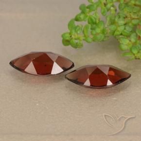 Pyrope Garnet Gemstones in 10.1 x 5.1 mm Size for Sale, Pyrope Garnet Stones in Dark Red Color