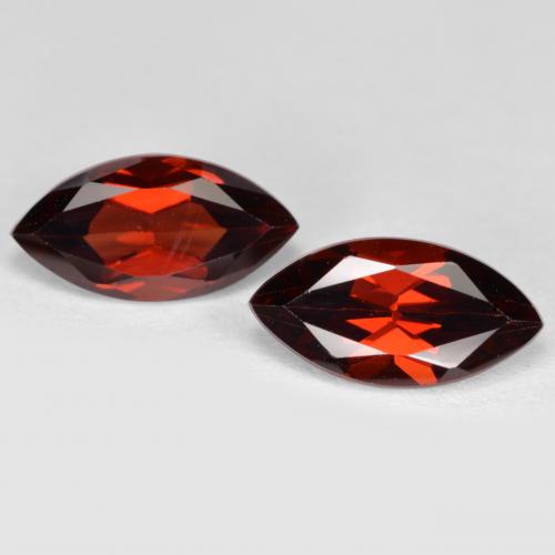 Deep Red Pyrope Garnet Gem - 1.6ct Marquise Facet (ID: 479109)