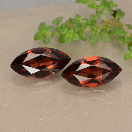 Merlot Red Pyrope Garnet Gem - 1.3ct Marquise Facet (ID: 479153)