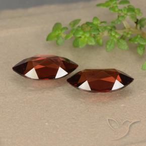 Pyrope Garnet Gemstones in 10 x 5.1 mm Size for Sale, Pyrope Garnet Stones in Merlot Red Color