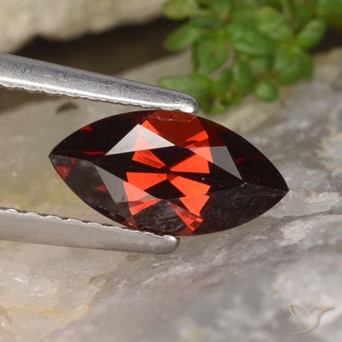 1.28ct Natural Medium Red Pyrope Garnet, Marquise, VVS-VS